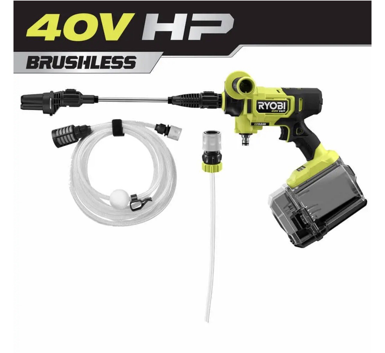NEW RYOBI RY124052 40V HP Brushless EZClean 600 PSI Cold Water Power Cleaner