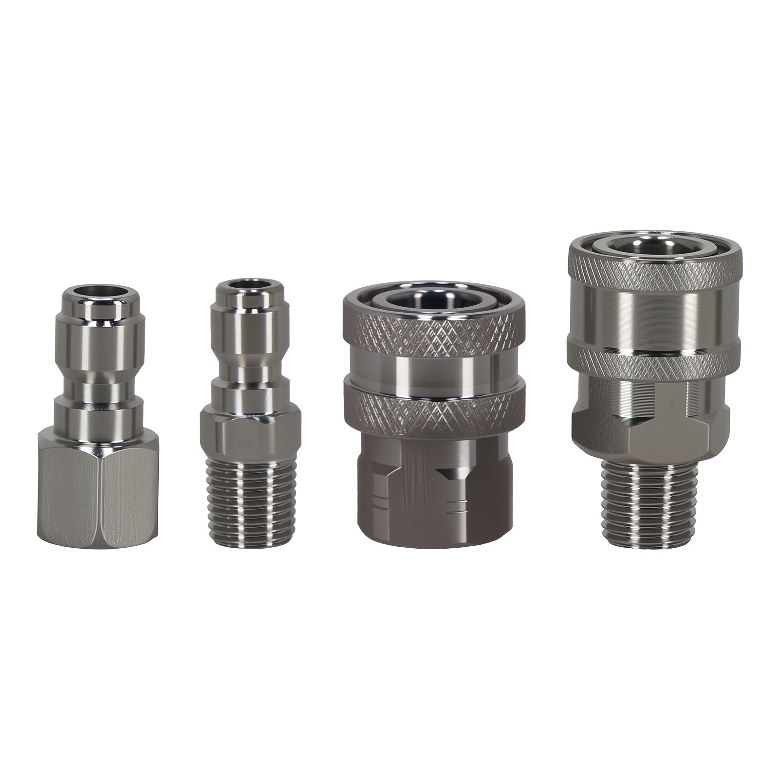 1/4″ Quick Connect NPT Adapter for Pressure Washer Stainless Steel 4pc