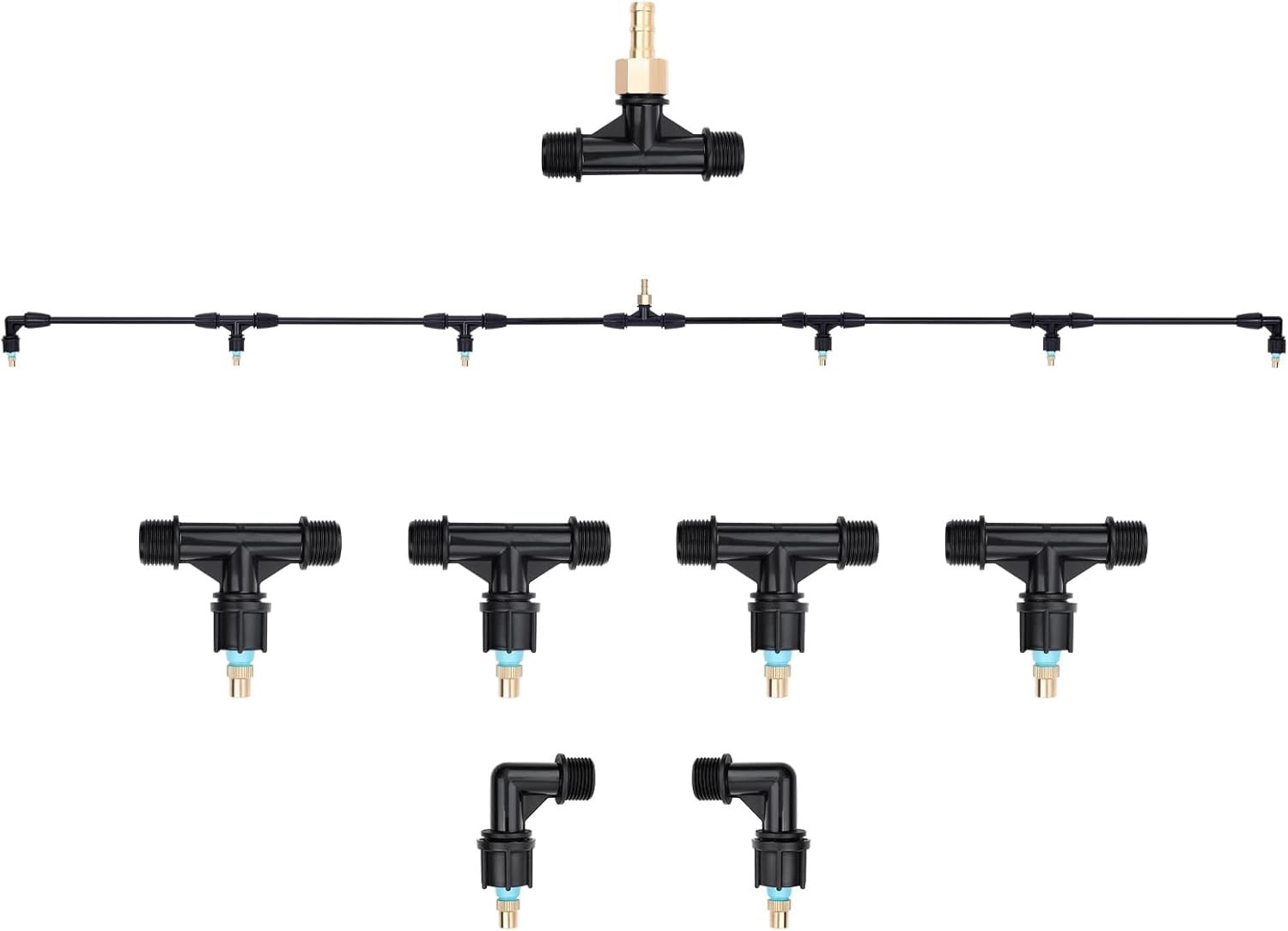 Metal Boom Wand 6 Nozzle with 3/8 Brass Fitting