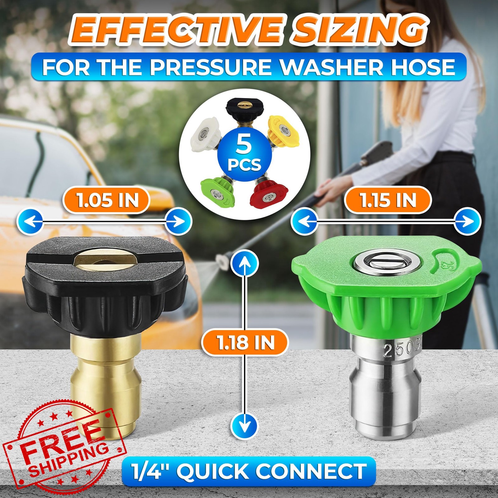 KETAR Pressure Washer Tips 5 Pc
