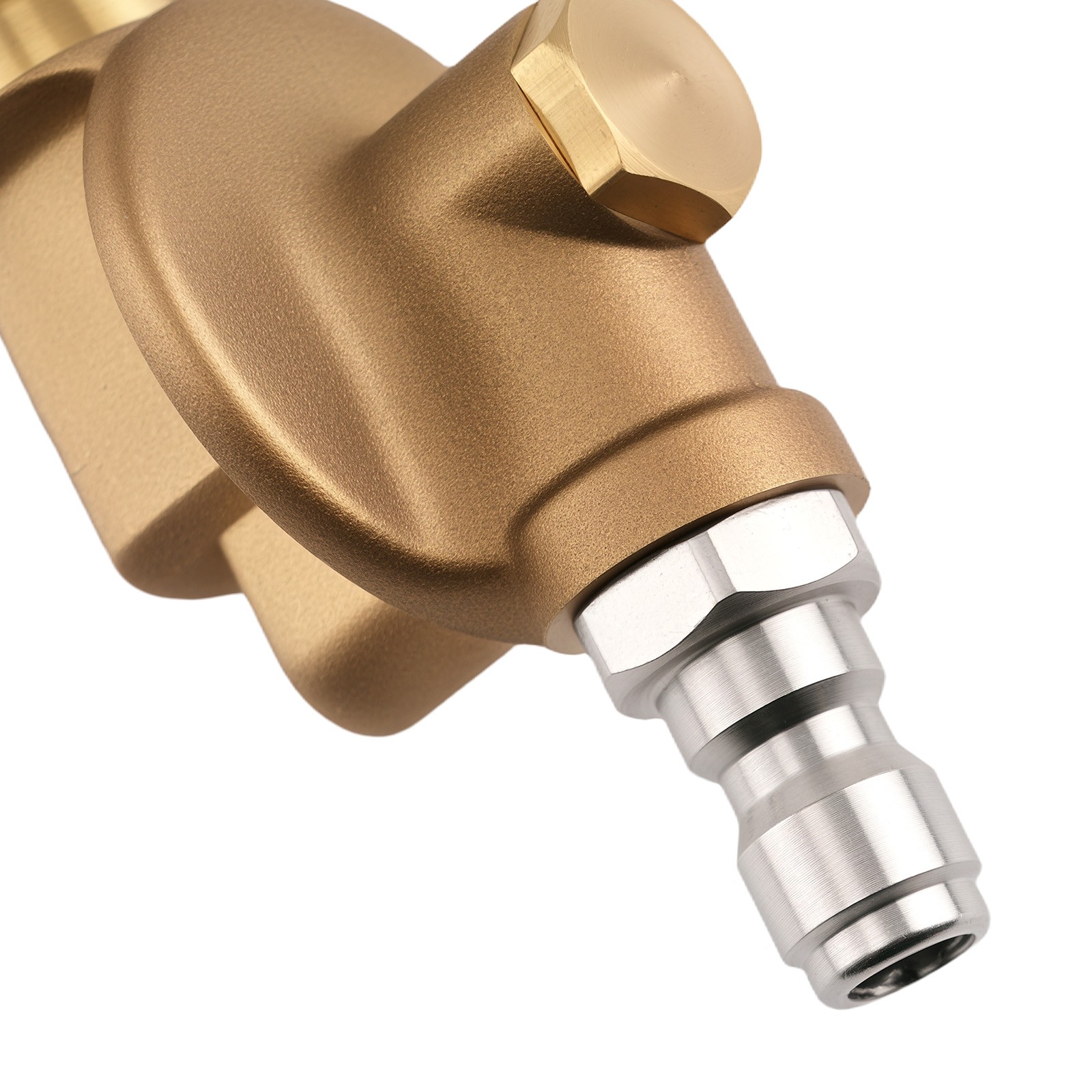 1/4″ Pressure Washer Adapter Pivoting Coupler 240° Rotation Brass Stainless