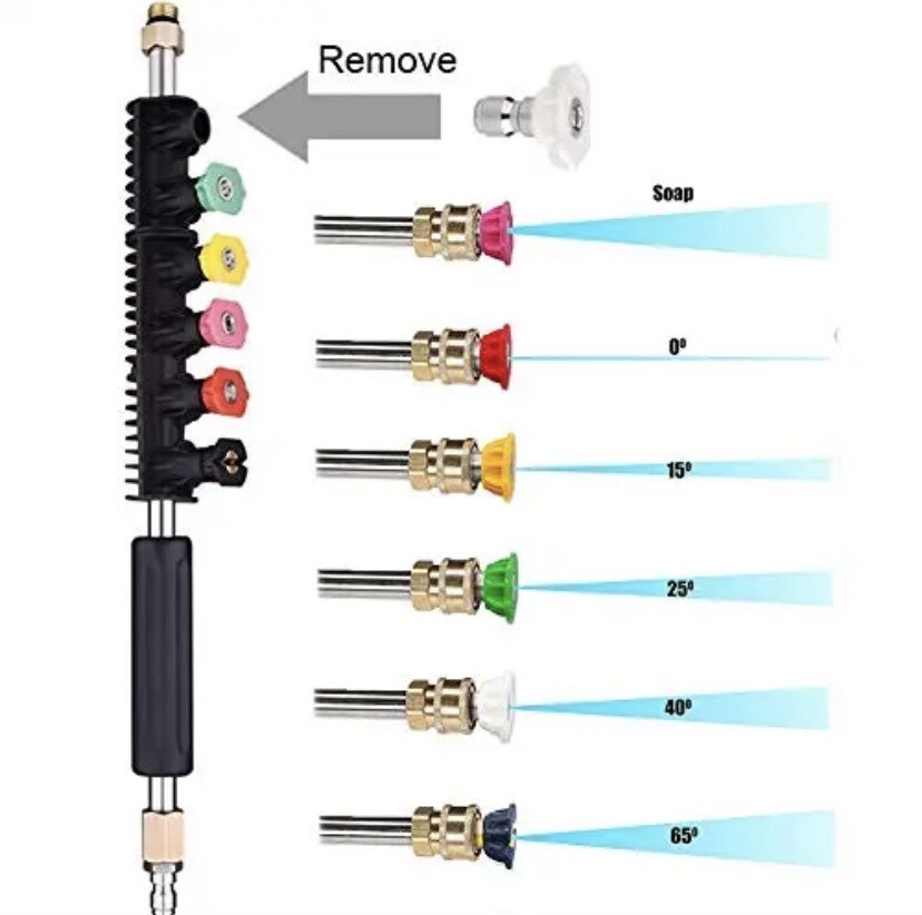 120 Inch Power Pressure Washer Extension Wands Spray Nozzle Gutter Cleaning Tool