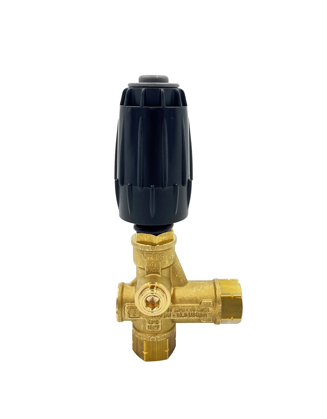 Pressure Washer Unloader Valve Brass 4500 PSI 10.5 GPM Adjustment Knob Black Spr