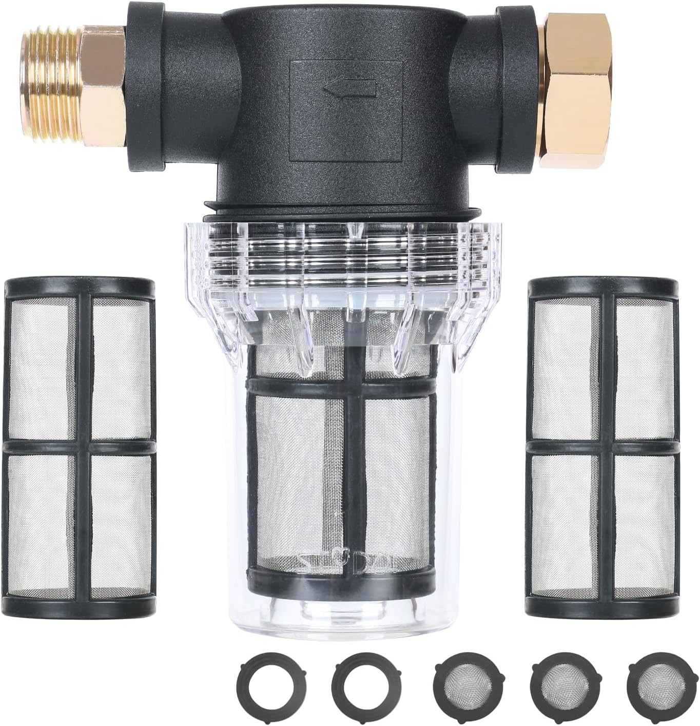 in-line Garden Hose Water Filter for Well Water, Line Hose Water Sediment Filter