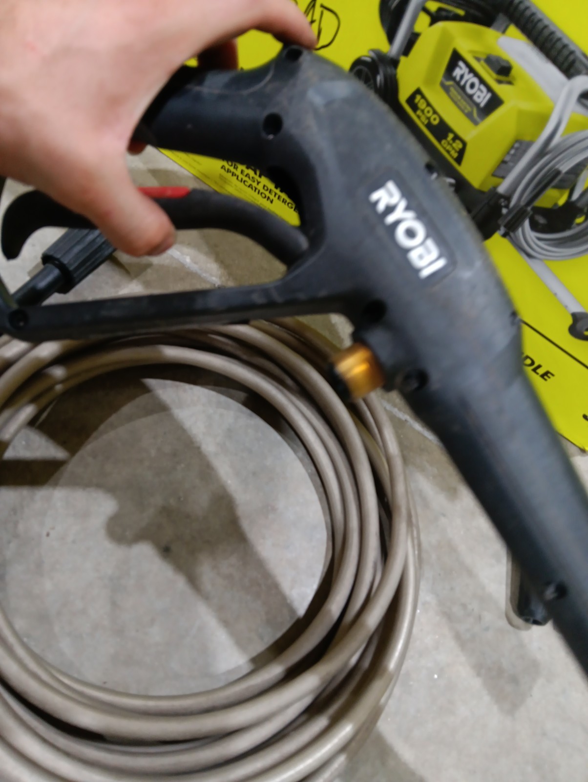 RYOBI 1900 PSI 1.2 GPM Cold Water Wheeled Corded Pressure Washer RY1419MT *READ*
