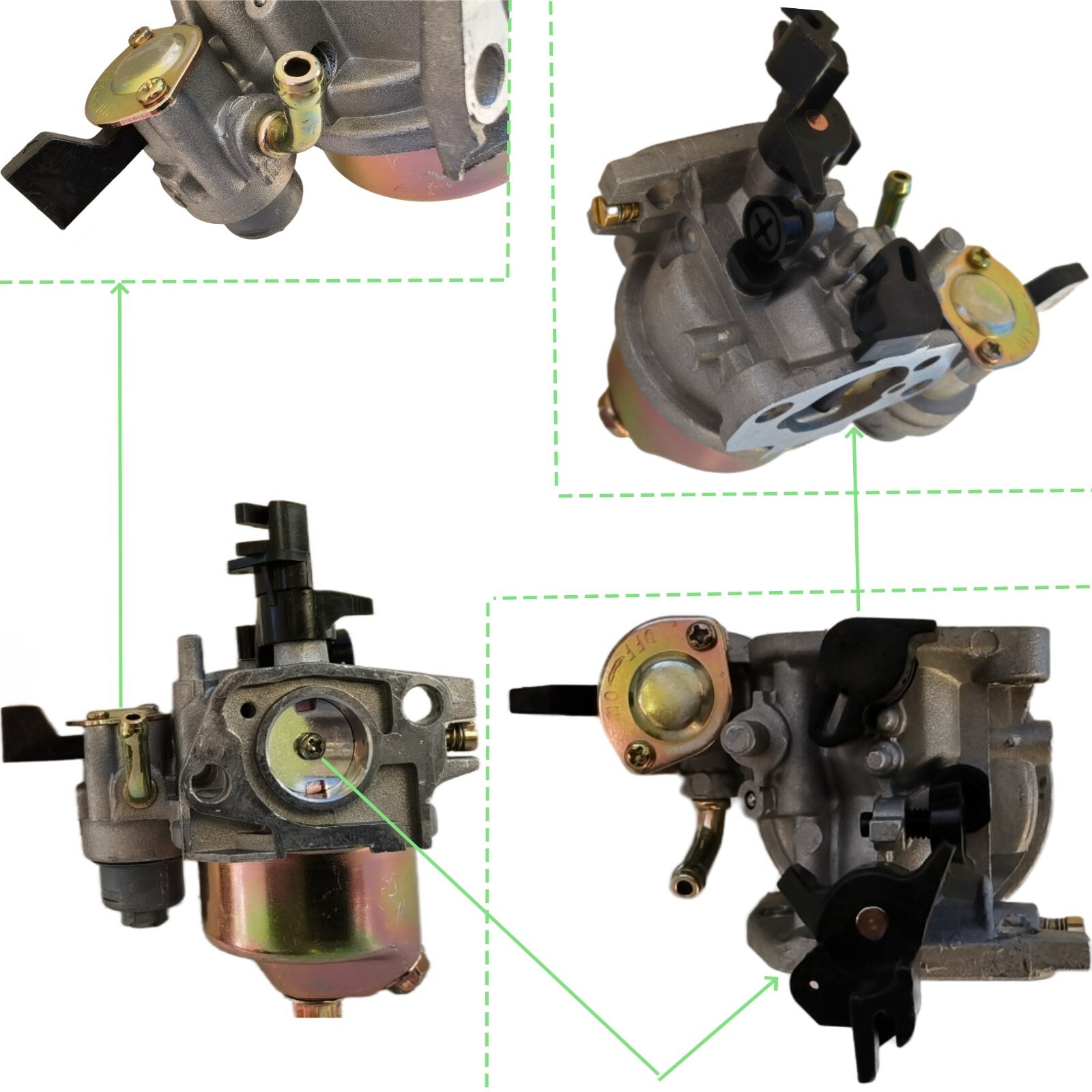Carburador de lavadora a presión Homelite 179cc 180cc DJ165F 2700PSI 2.3GPM UT80
