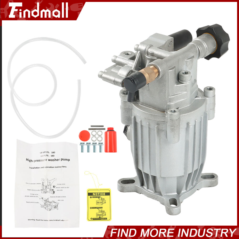 Pressure Washer Pump Horizontal 3/4″Shaft – MAX 3000 PSI 2.5 GPM Oil Sealed