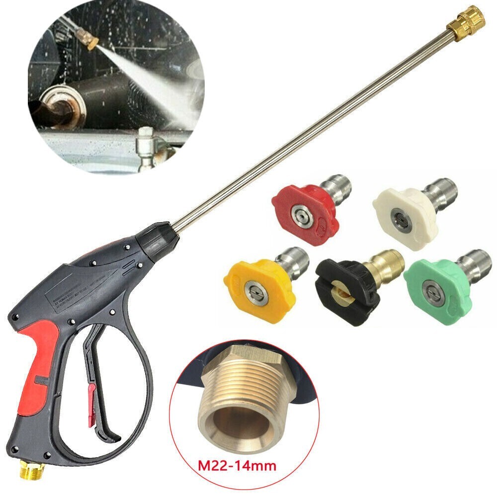 High Pressure 4000PSI Car Power Washer Gun Spray Wand Lance Nozzle and Hose Kit