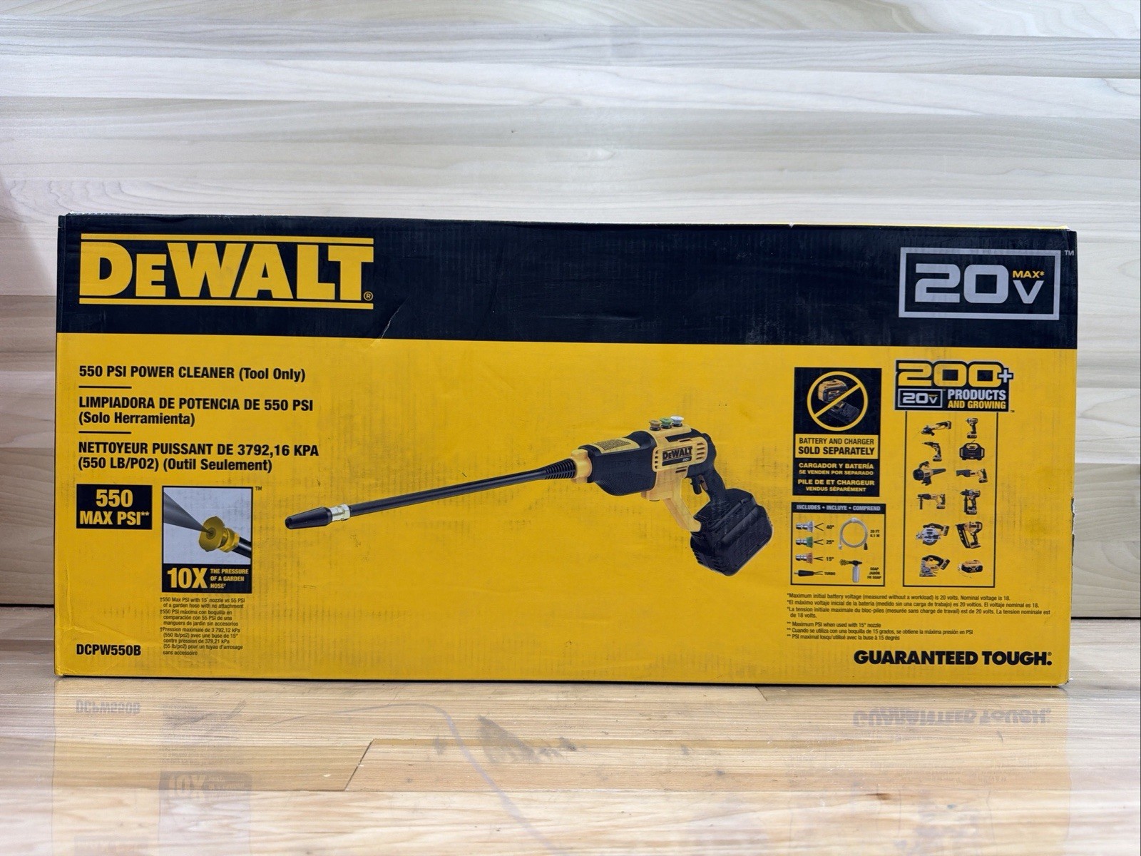 DeWalt DCPW550B 20V MAX 550 PSI Cordless Power Cleaner Tool Only New in Box