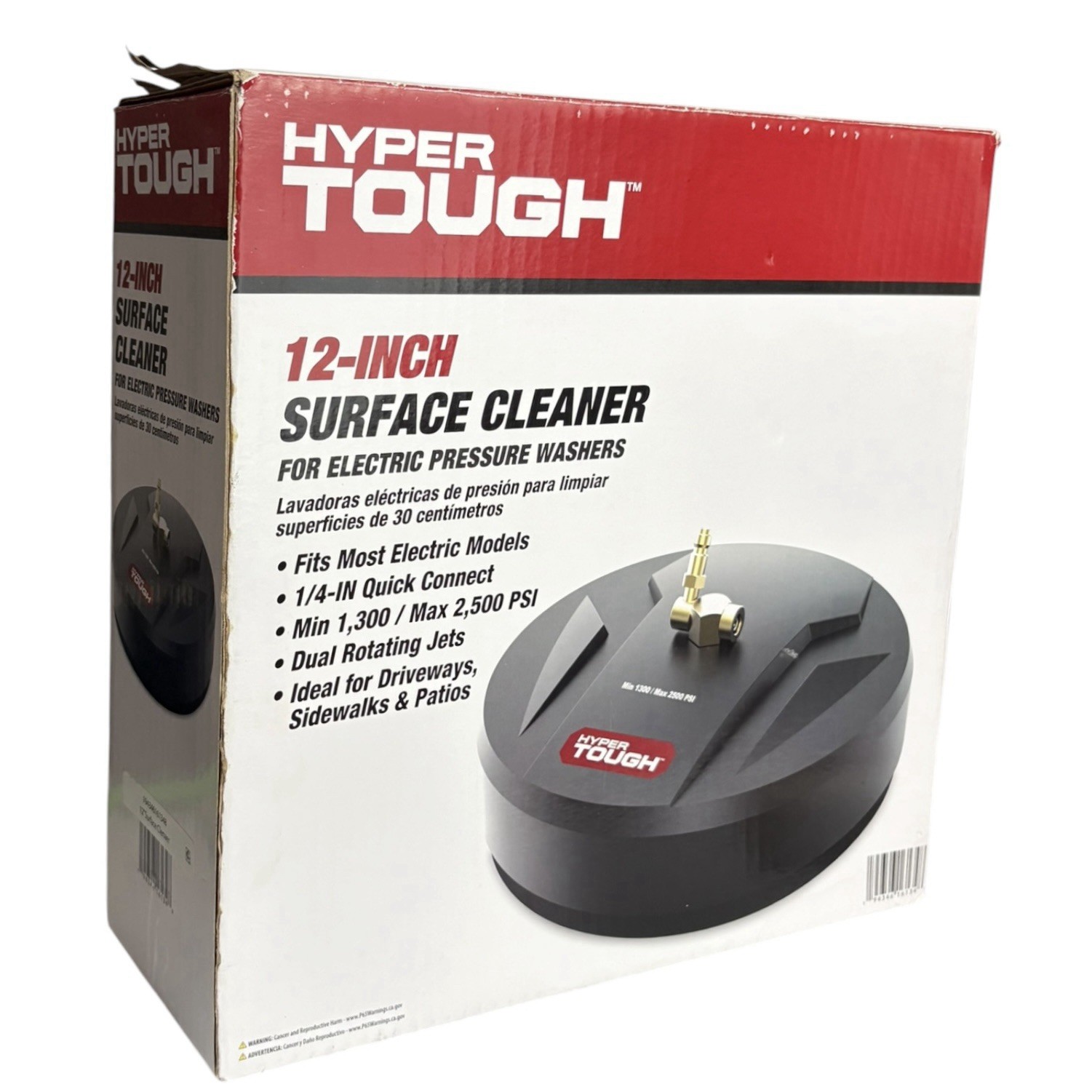 Hyper Tough 12 inch Surface Cleaner For Electric Pressure Washers 1/4″ Connect