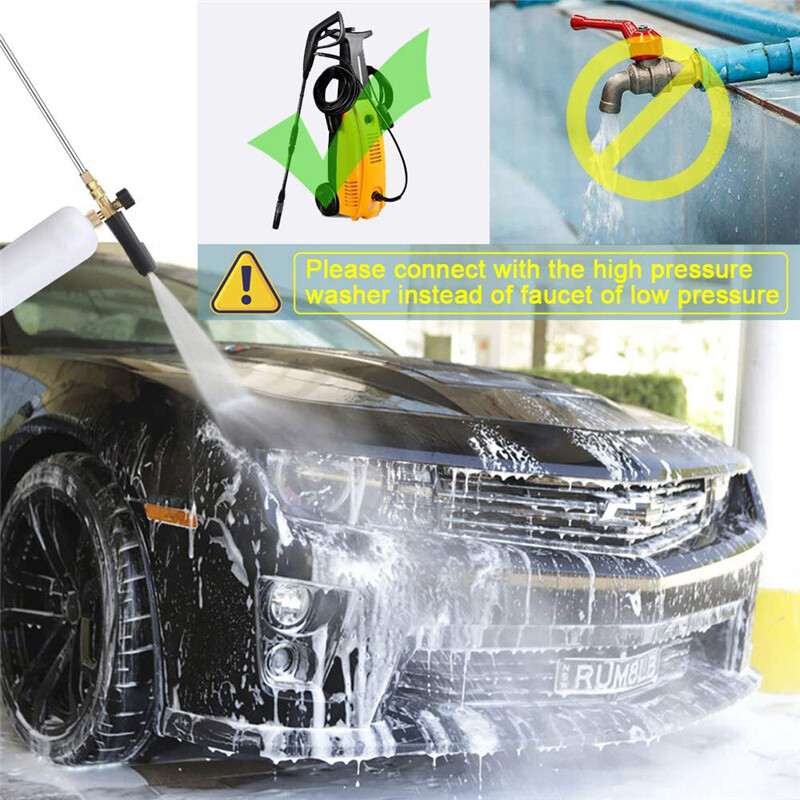 Snow Foam Lance Cannon Soap Bottle Sprayer For Pressure Washer Gun Jet Car Wash