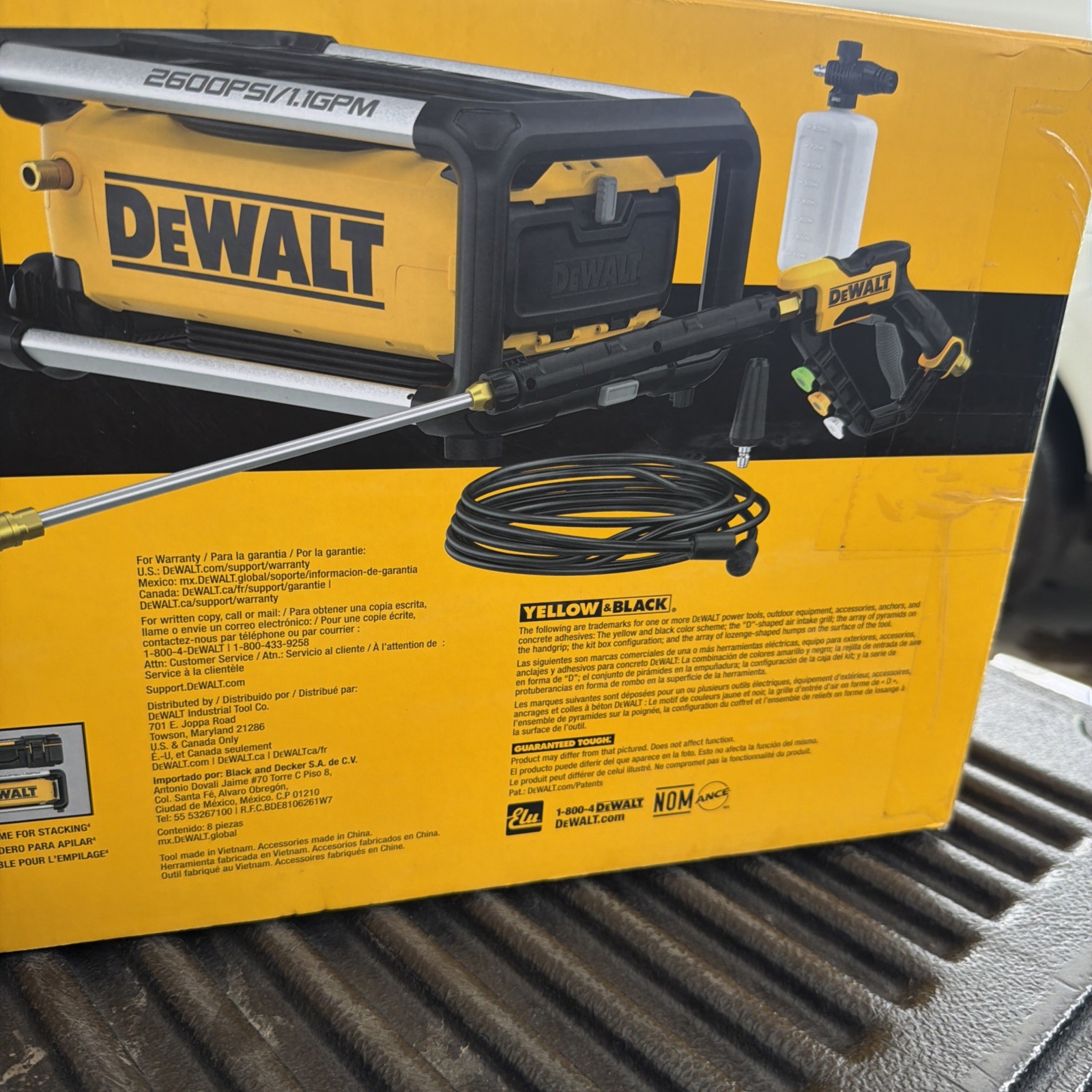 DEWALT 2600 PSI 1.1 GPM Cold Water Electric Pressure Washer