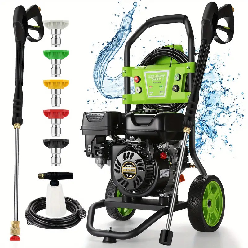4200PSI Pressure Washer 4.0GPM 209CC Gas Power Washer 25ft Hose &4 Nozzles