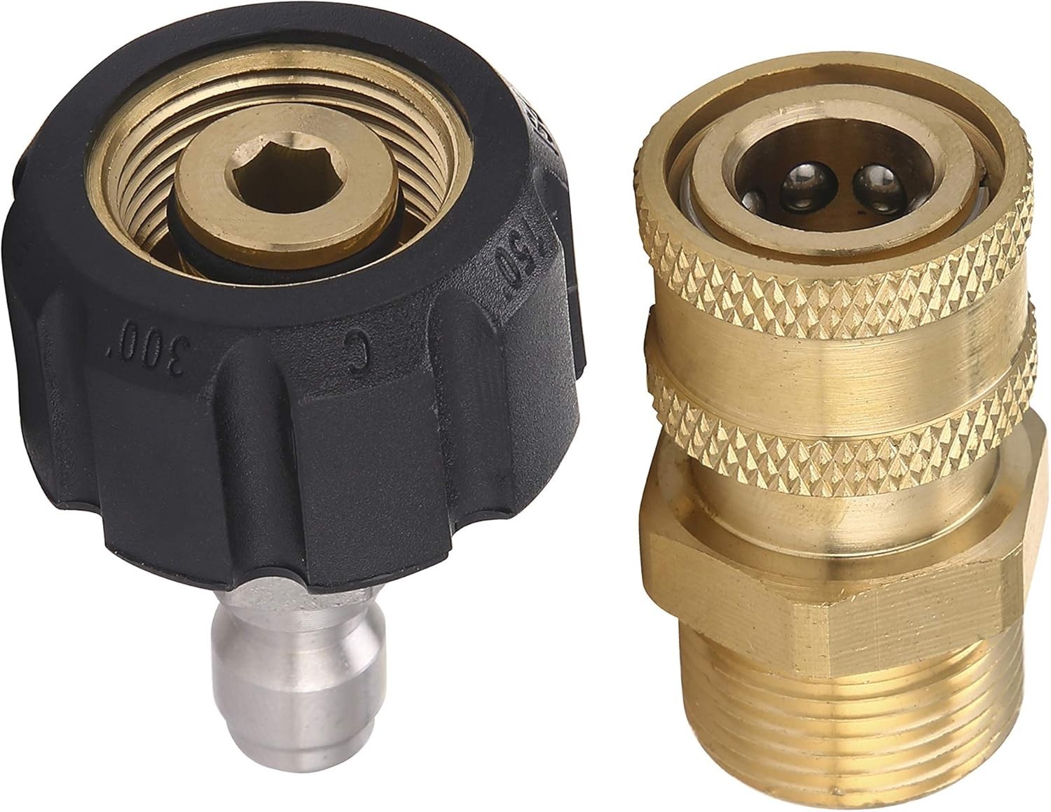 Heavy-Duty M22 to 1/4″ Quick Connect Pressure Washer Adapter Set, 3 Pieces