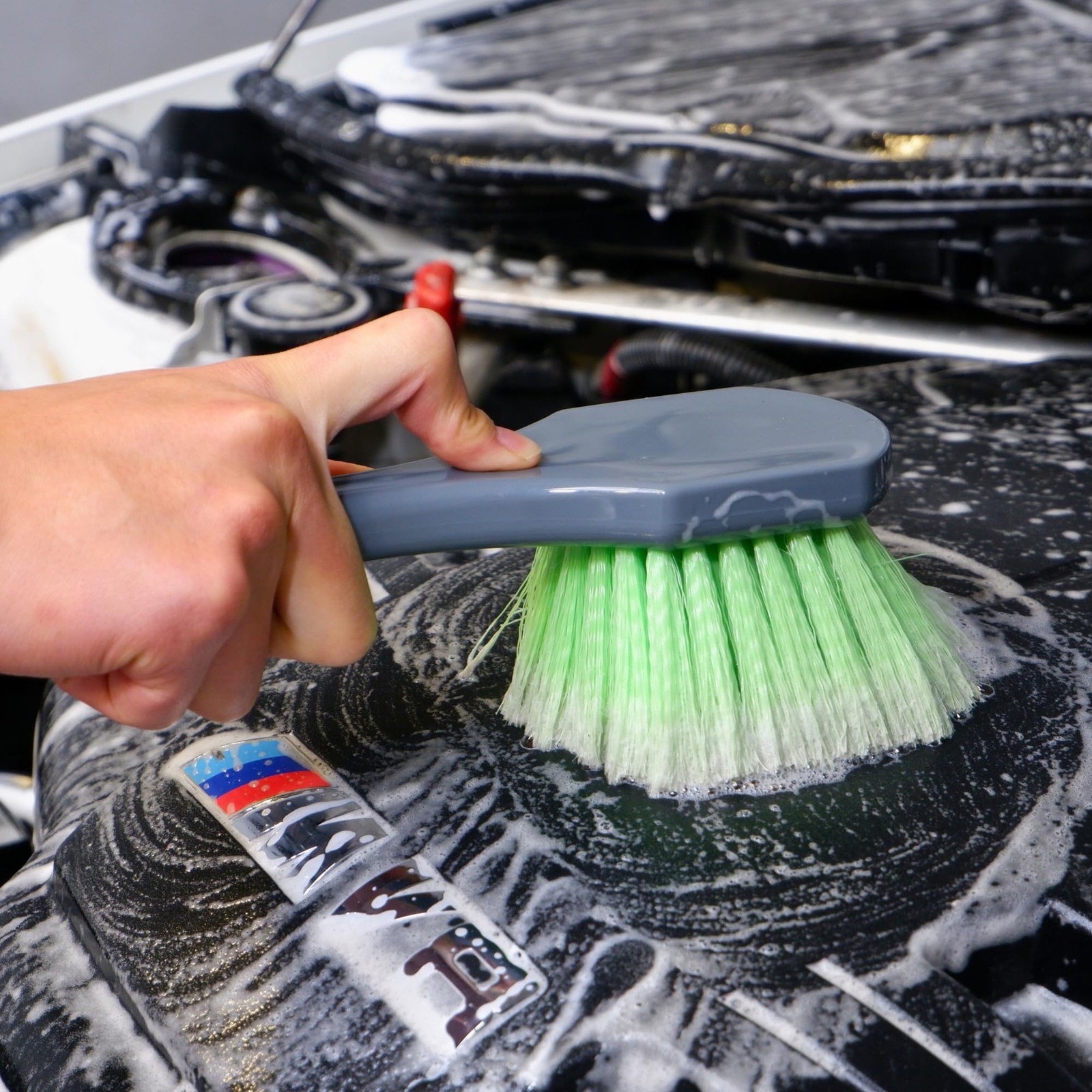 7PACK Car Engine Bay Details Cleaning Kit, Soft-bristled Surface…