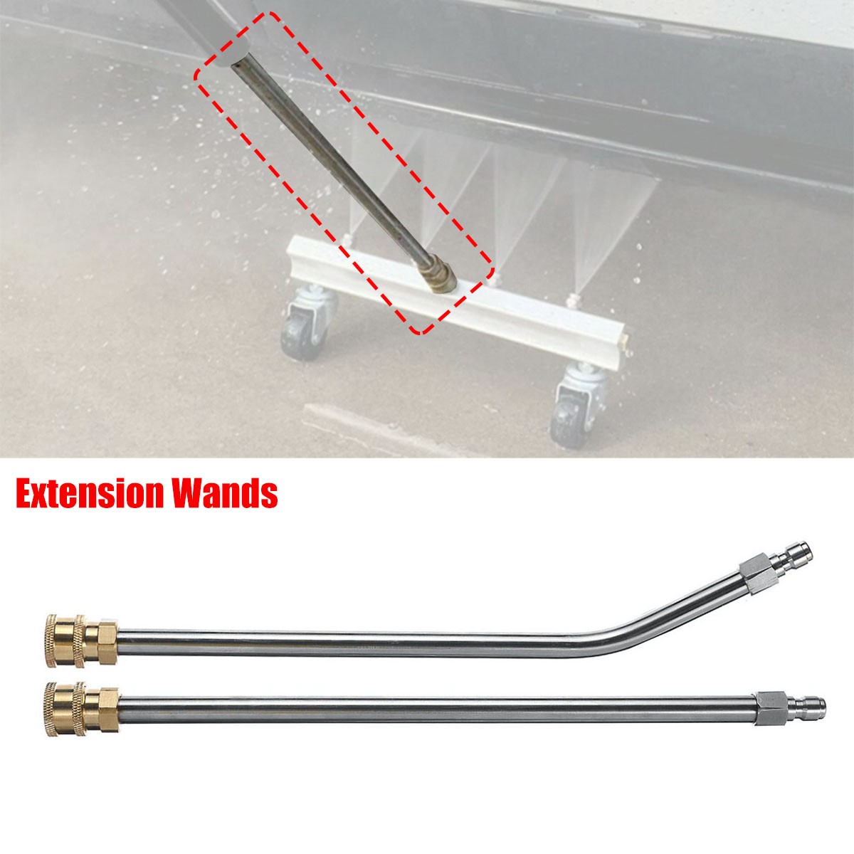 16 Inch Extension Wand Pipe For High Pressure Washer 1/4 Quick-Connect Tool