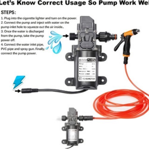 Portable Intelligent Electric Pressure Washer Pump 80W 12V Portable Pressure