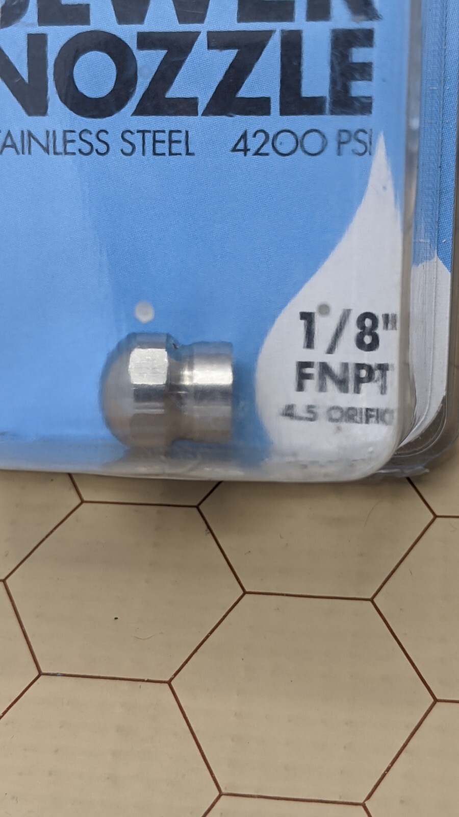 Forney Sewer Nozzle, 1/8-Inch FNPT Non-Rotating 75141 Pressure Washer Accessory