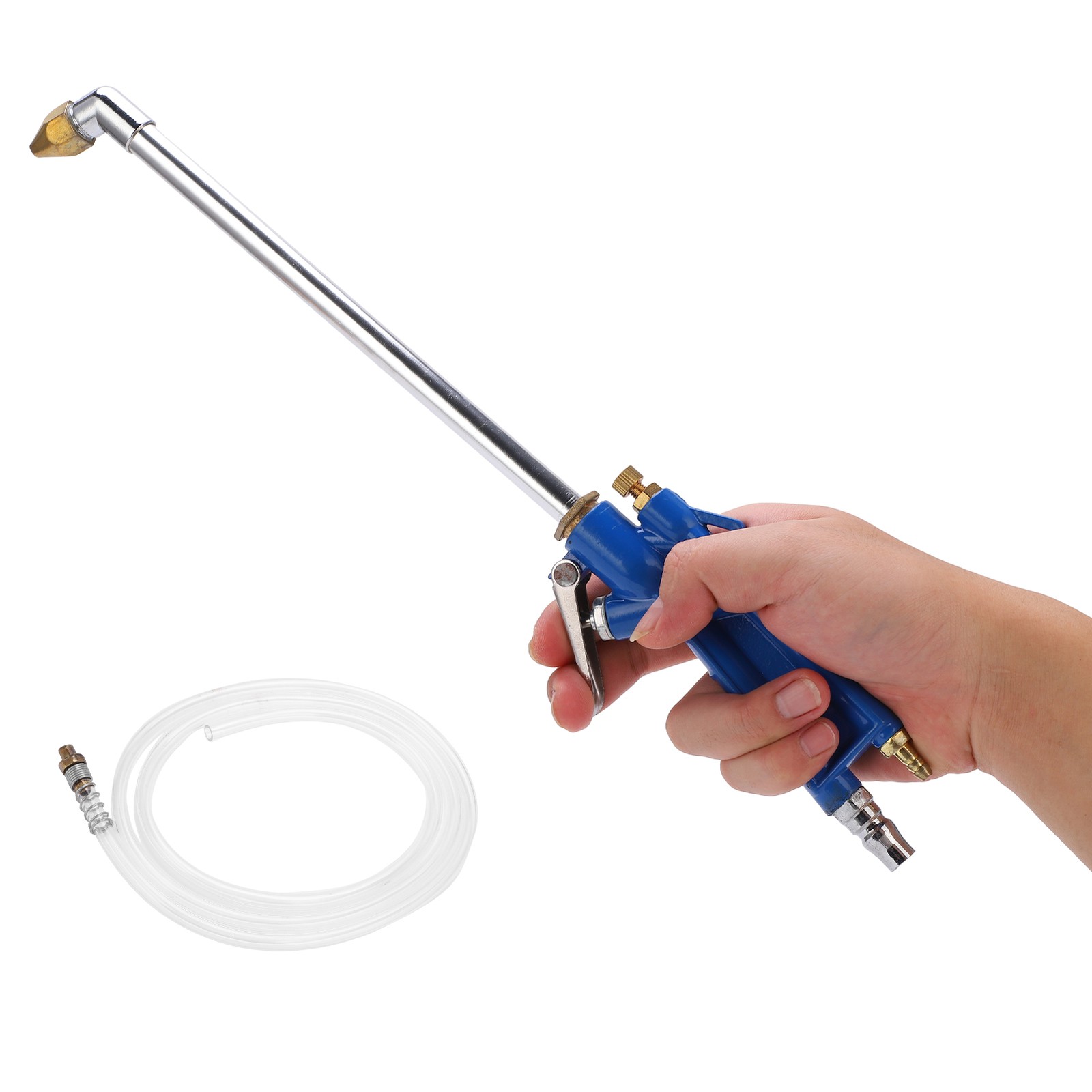 Car Washer Water Spray Gun Steel With 120cm/47in Long Hose Universal For Engine
