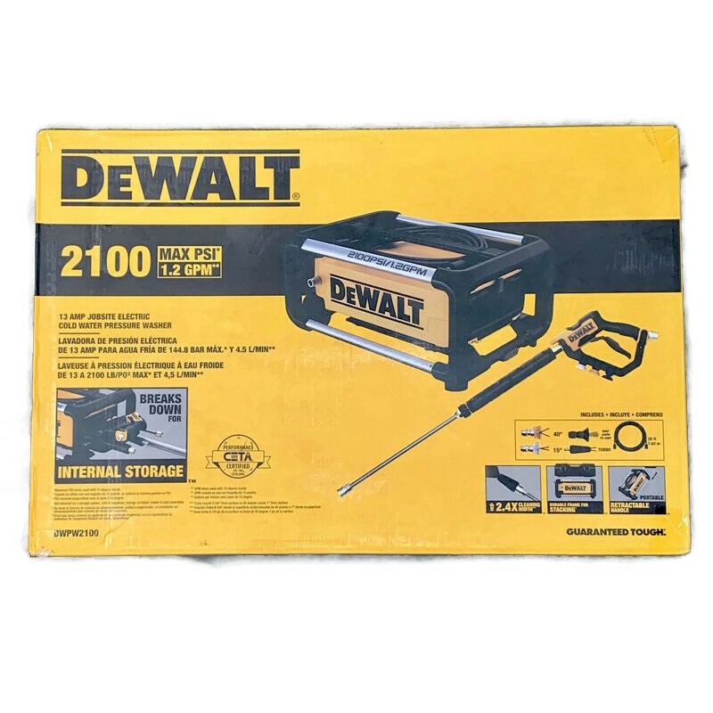 DEWALT DWPW2100 Corded 2,100-psi 1.2-gpm 13-Amp Jobsite Pressure Washer