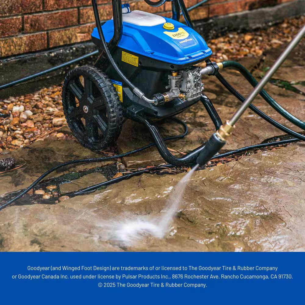 2200Psi, 1.65 GPM Cold Water Electric Pressure Washer 4 Quick-Connect Spray and