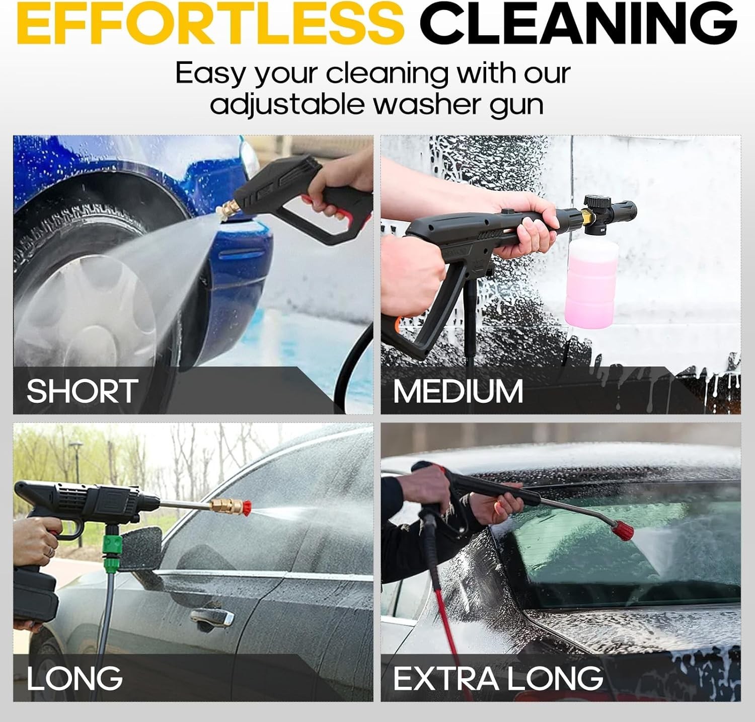 8 GPM High-Performance Pressure Washer Gun with Adapters and Soap Dispenser
