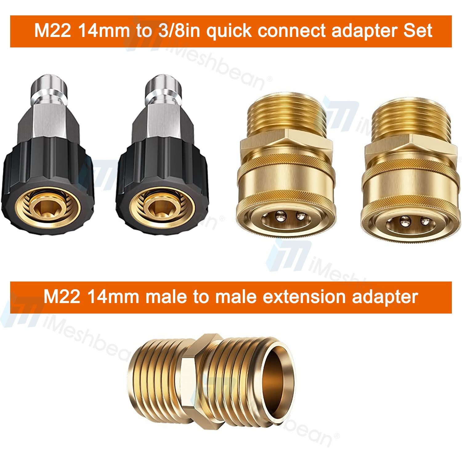 25FT 5800PSI Replacement High Pressure Power Washer Hose M22- 3/8″ Quick Connect