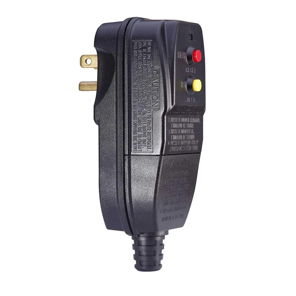Replacement GFCI Plug for Pressure Washer Pool Pump 15Amp 3 Prong Circuit Breake