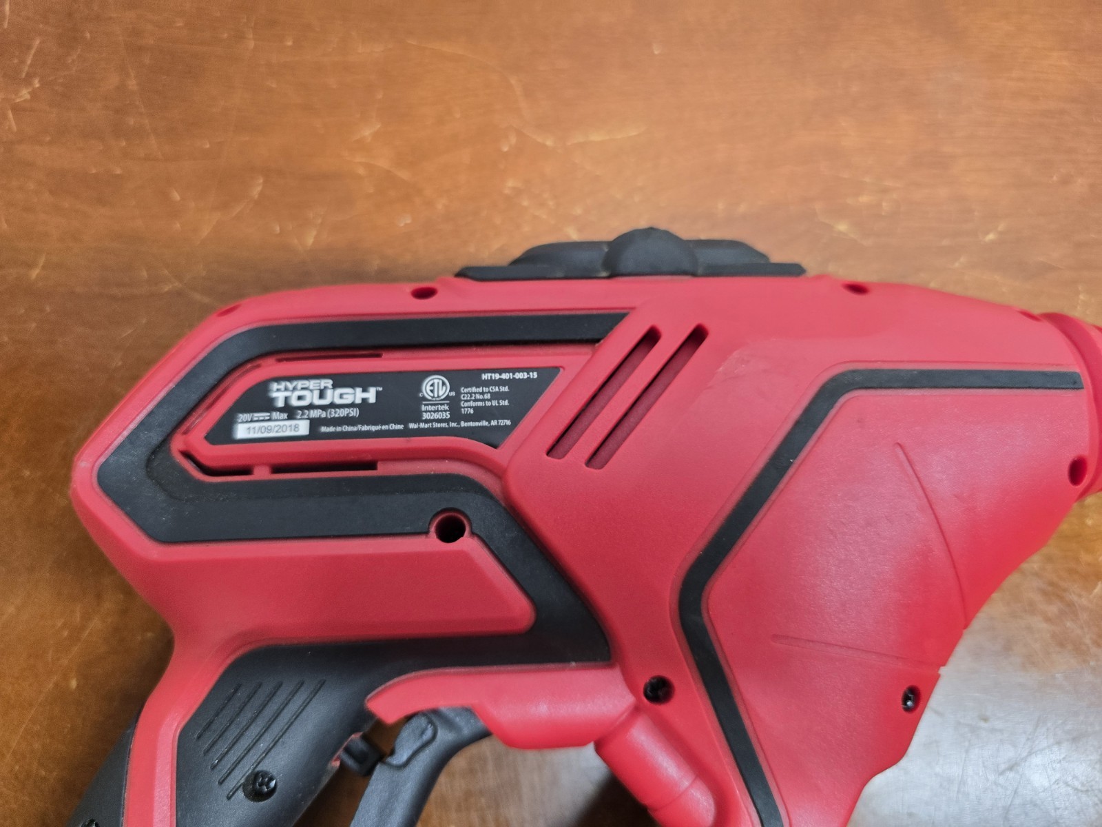 HYPER Tough 20V Max Cordless 320 PSI Portable Power Cleaner. Tool Only
