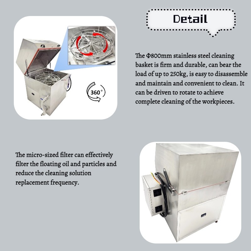 220V Wash Cabinet Part Washer High Pressure Rotary Spraying Cleaning Machine 3PH