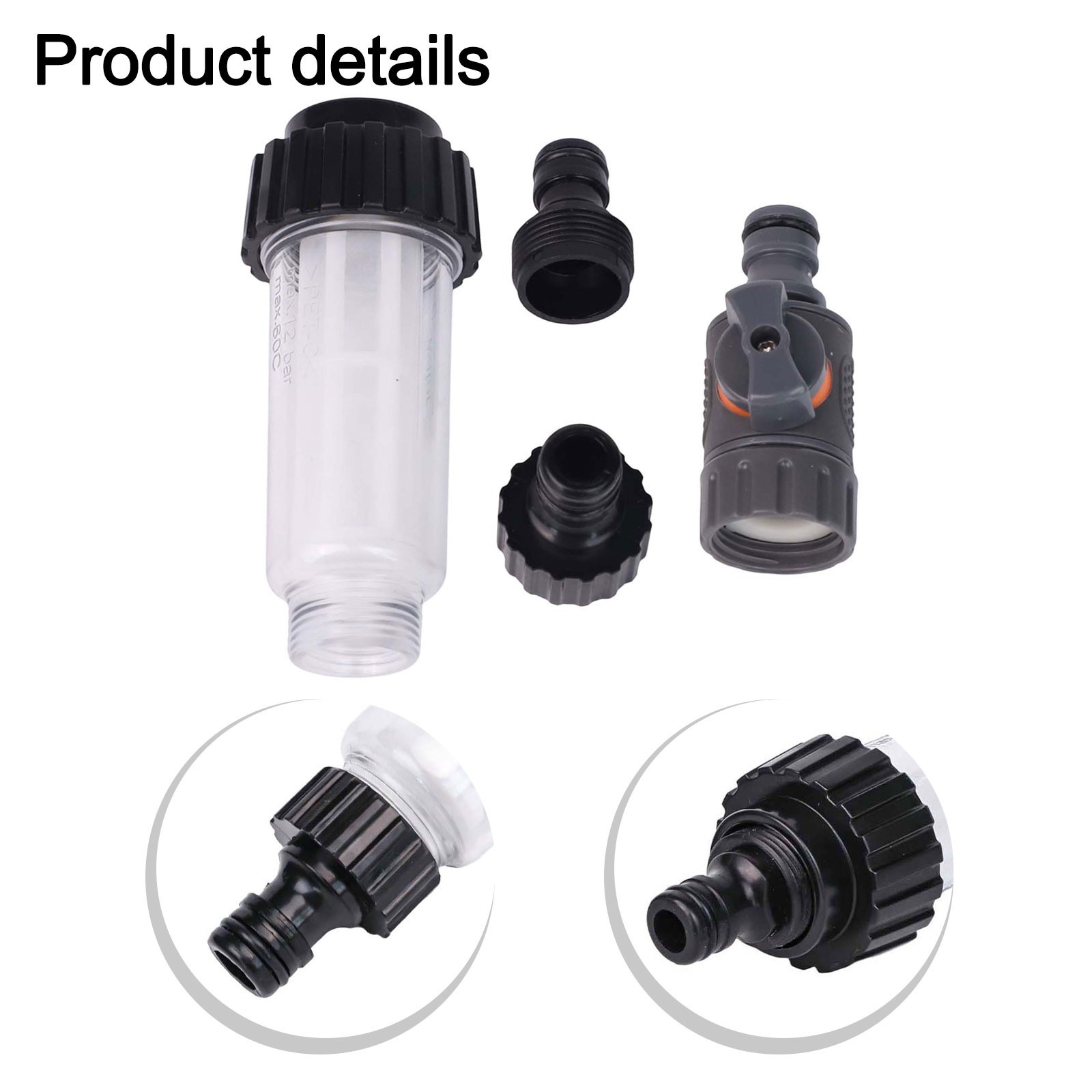 Water Filter and Valve Set for Pressure Washers RVs and Outdoor Gardening