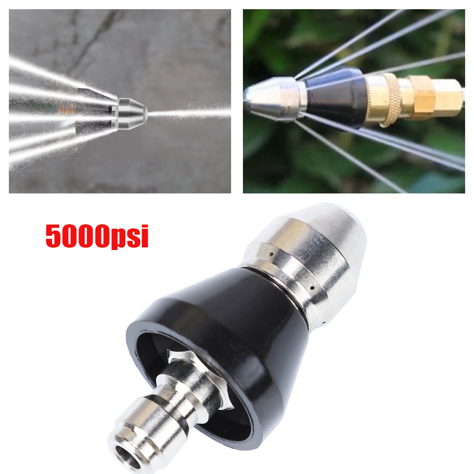 1pc 1/4 High-Pressure Drain Nozzle Sewer Pipe Cleaner Pressure Washer Tools USA
