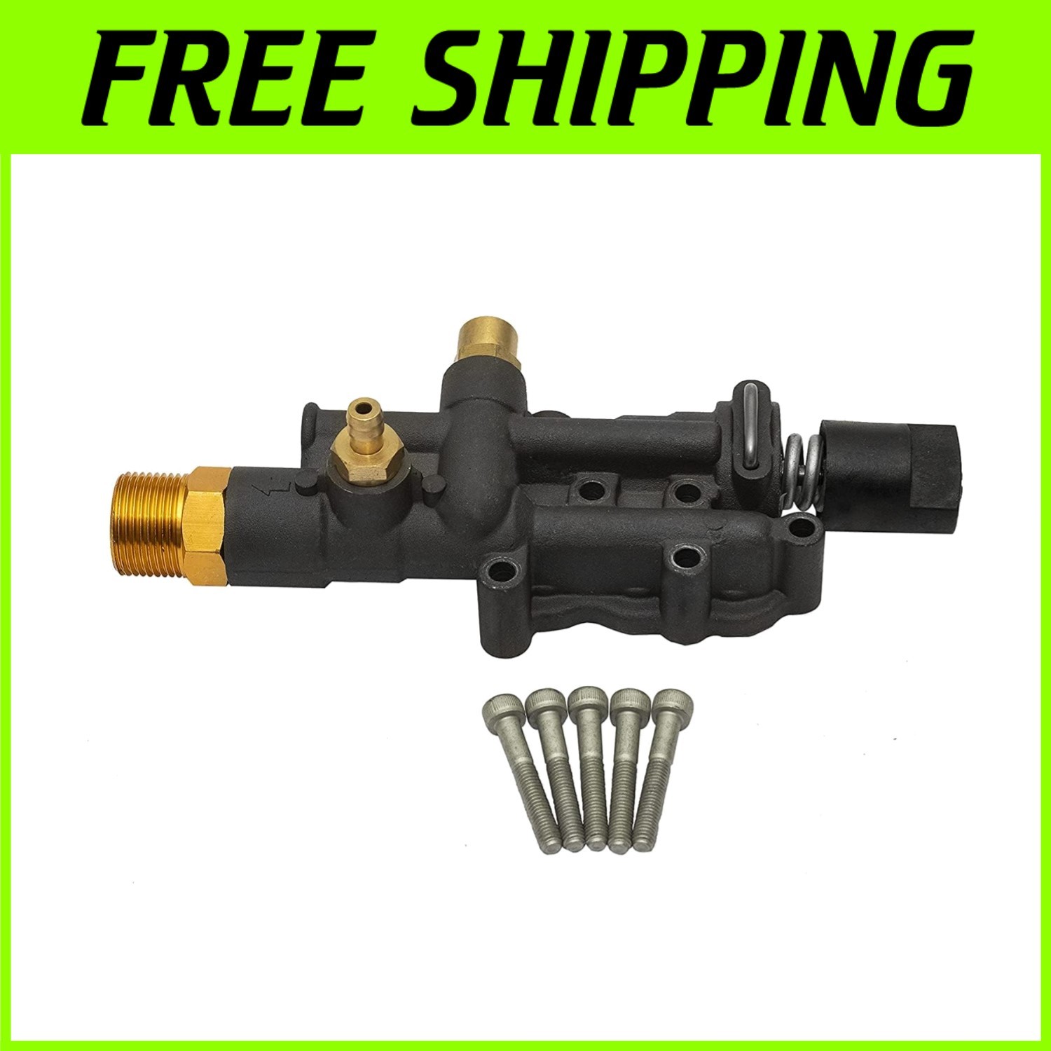 Complete Manifold Replacement Kit for AAA Axial Cam Pressure Washers – Black