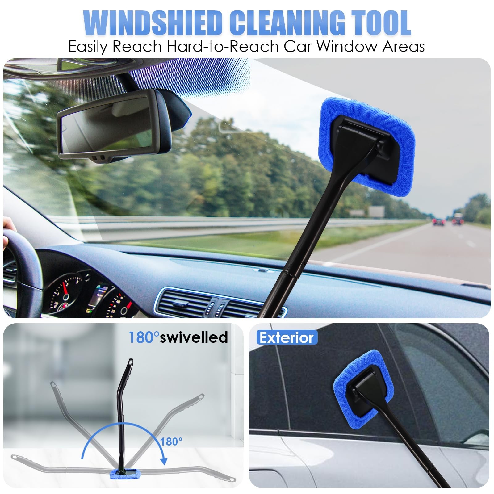 Viewsun Car Cleaning Kit, Interior Detailing Kit with High 19 PCS, Blue