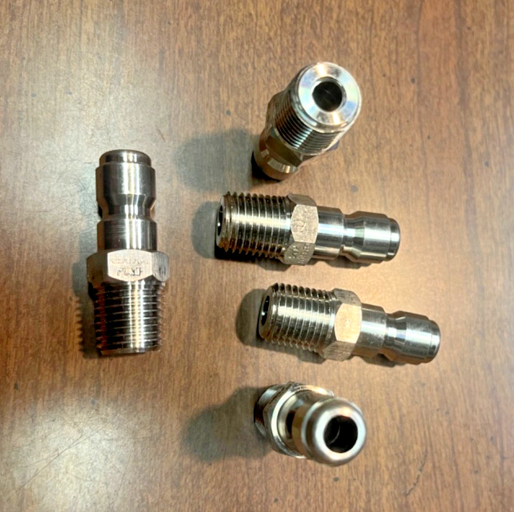 1/2″ Quick Connect Stainless Steel Pressure Washer Hose Adapt Plugs (5 Pack) NPT