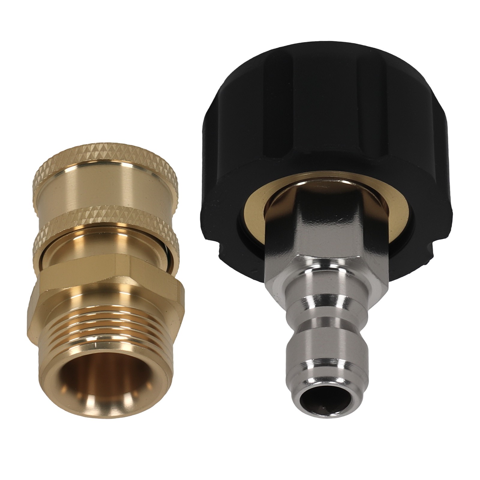 M22 14mm to 1/4″ Adapter for Pressure Washer Gun Brass Quick Connect 2PC