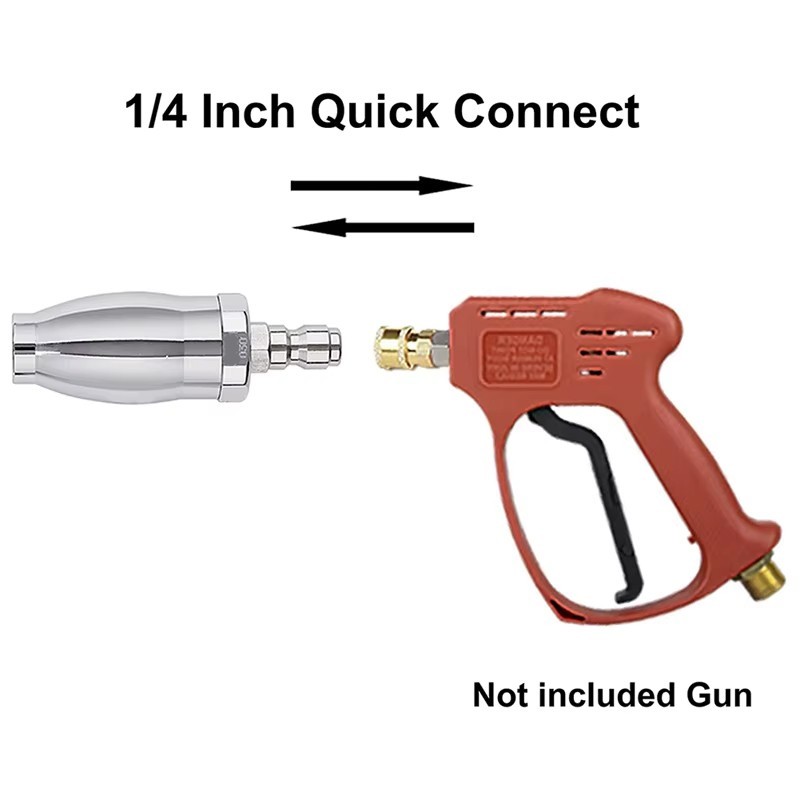 High Pressure Washer 3600PSI Rotating Turbo Nozzle Spray Tip 3.0 GPM 1/4” Quick
