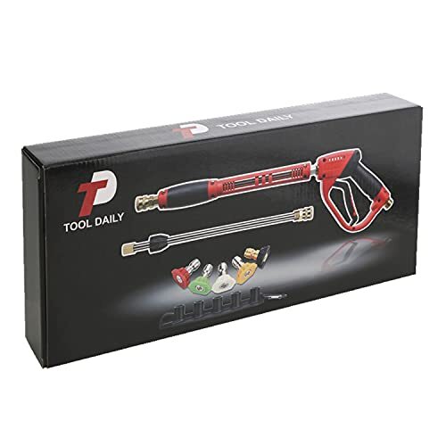 Deluxe Pressure Washer Gun With Replacement Wand Extension 5 Nozzle Tips M22 Fit
