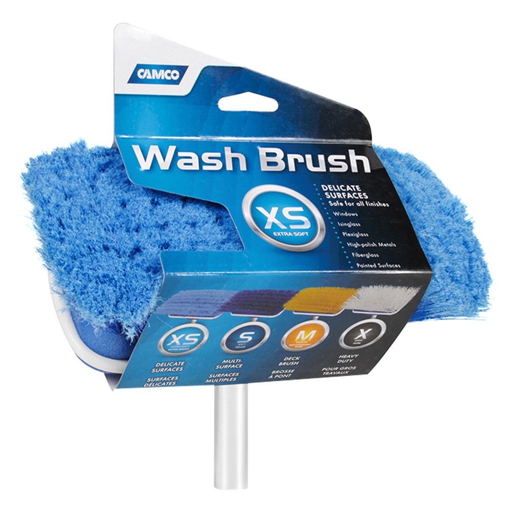 Camco 41920 7″ L Light Blue Extra Soft Multi-Purpose Brush Head Attachment