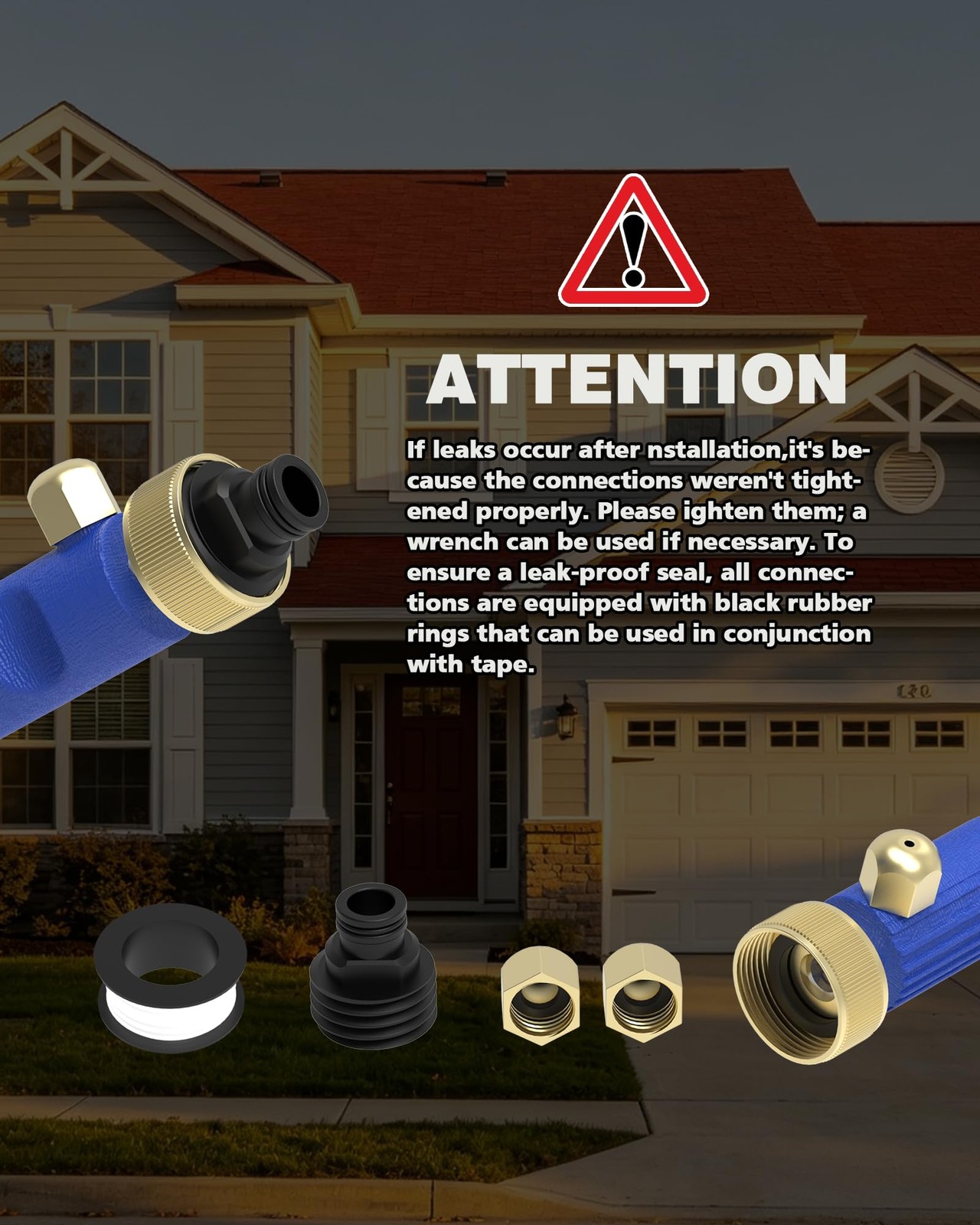 Jet Nozzle Power Washer for Garden Hose, 360° Foldable Extension Wand, Hydrob…