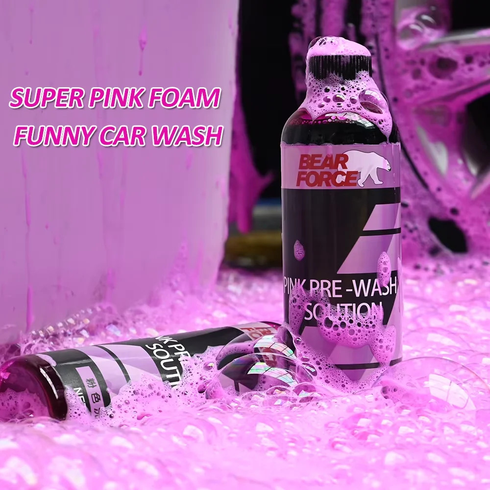 Pink Foaming Car Wash Soap Auto Wash Shampoo Active Foam Cleaner for For Snow Fo