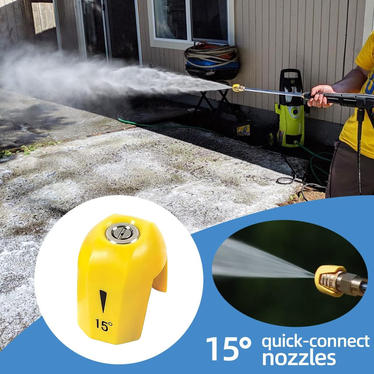 SPX3000-TPS Quick-Connect Spray Tips for Sun Joe SPX 3000 Series Pressure Washer
