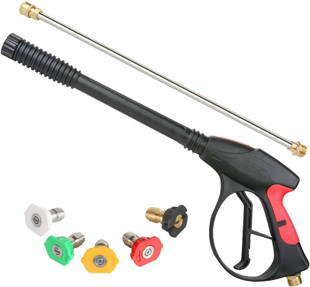 Industrial Grade Washer Gun 4000 PSI 19″ Lance 5 Nozzles Compatible with Simpson