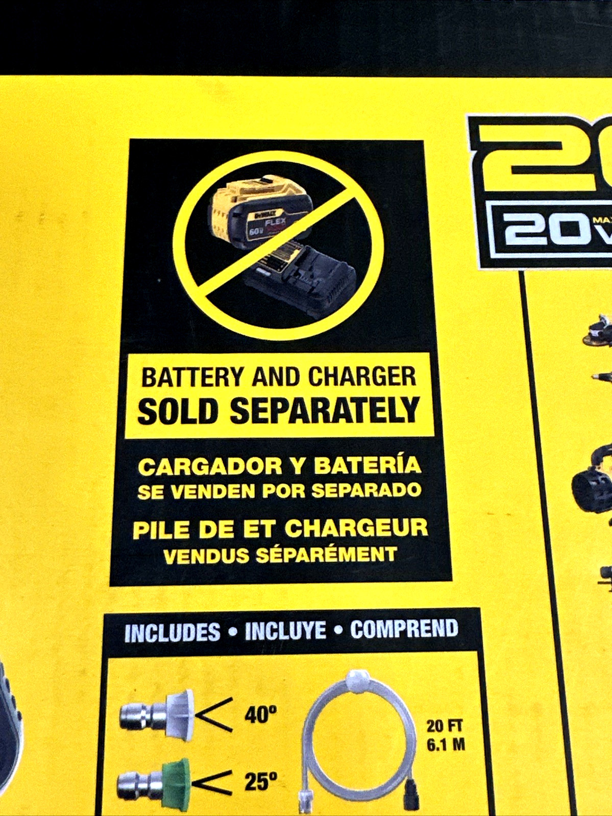 DEWALT DCPW550B 20V MAX Cordless 550-psi Pressure Washer Cleaner Kit Tool Only