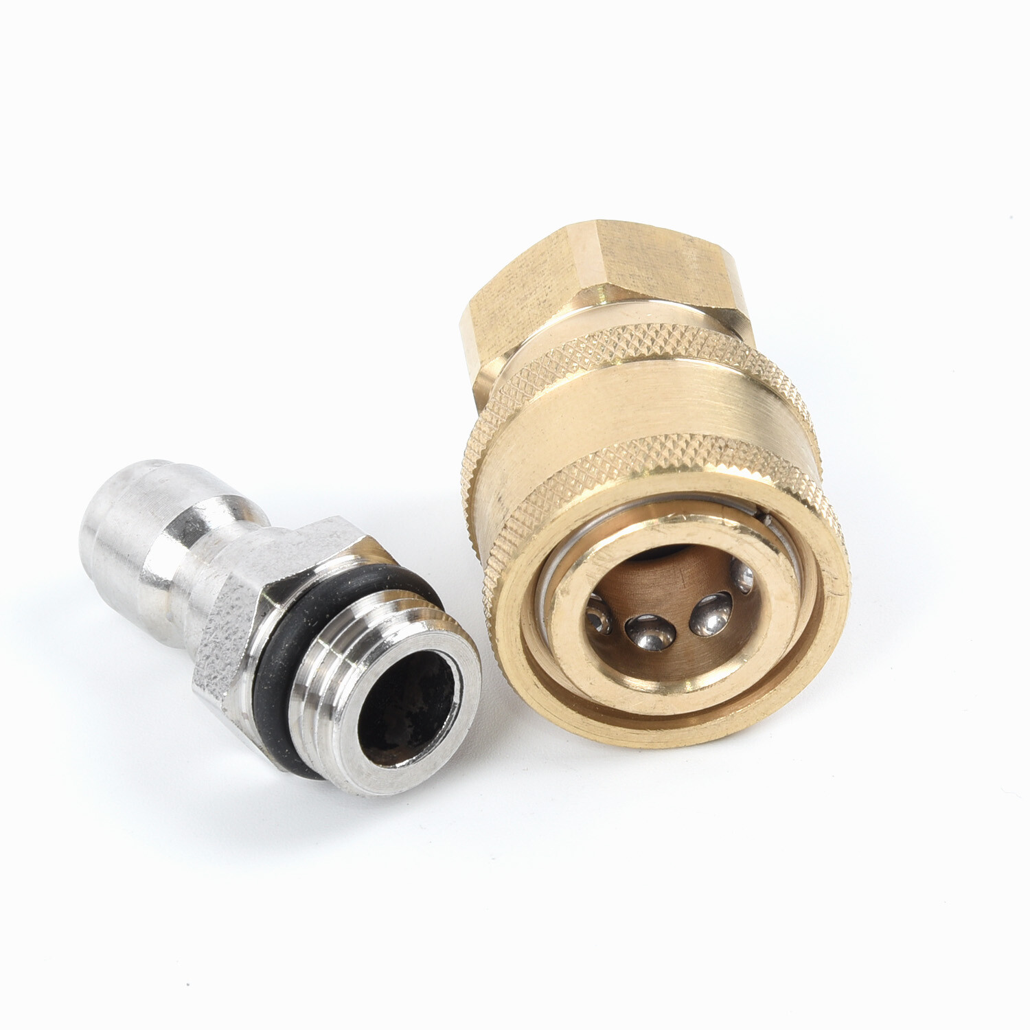 Pressure Washer, Quick Release 1/4 Inch Male M22/14 Female Brass Connector