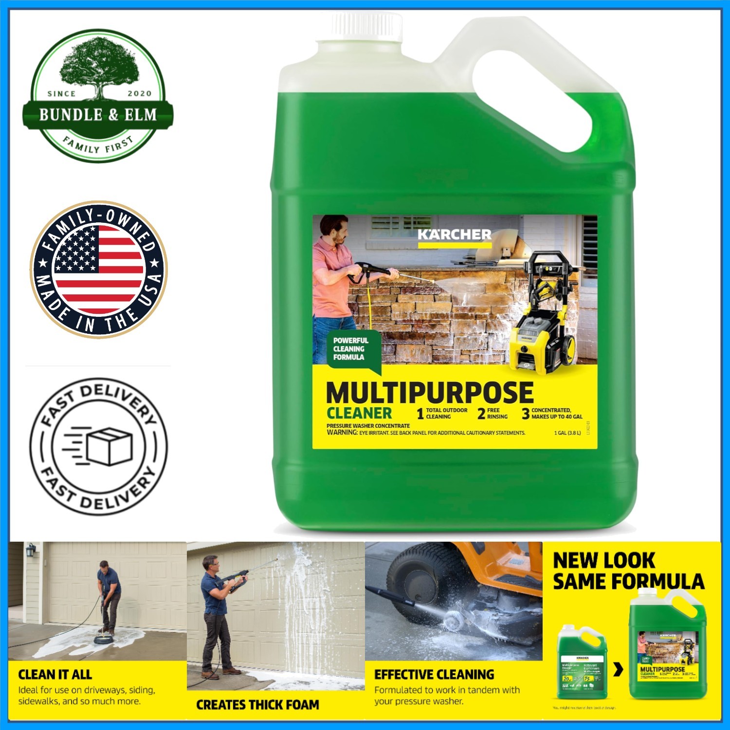 Versatile Pressure Washer Detergent for Cars, Patios, and Concrete Surfaces