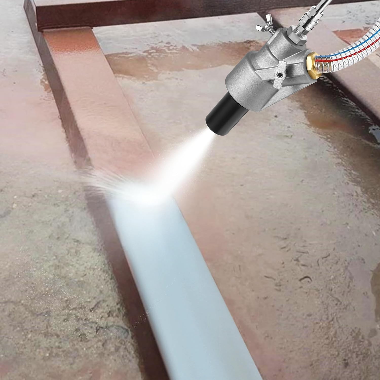 Professional Dustless Sand Blasting Kit for Graffiti & Rust Removal – 5000 PSI