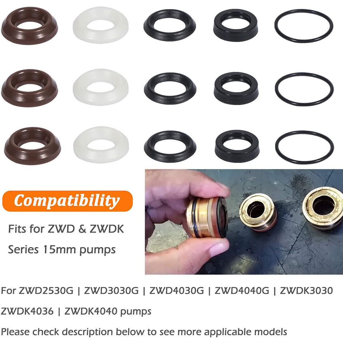 Packing Water Seal Kit 5019006400 For Comet ZWD ZWDK Series 15MM Pumps 3030/4040