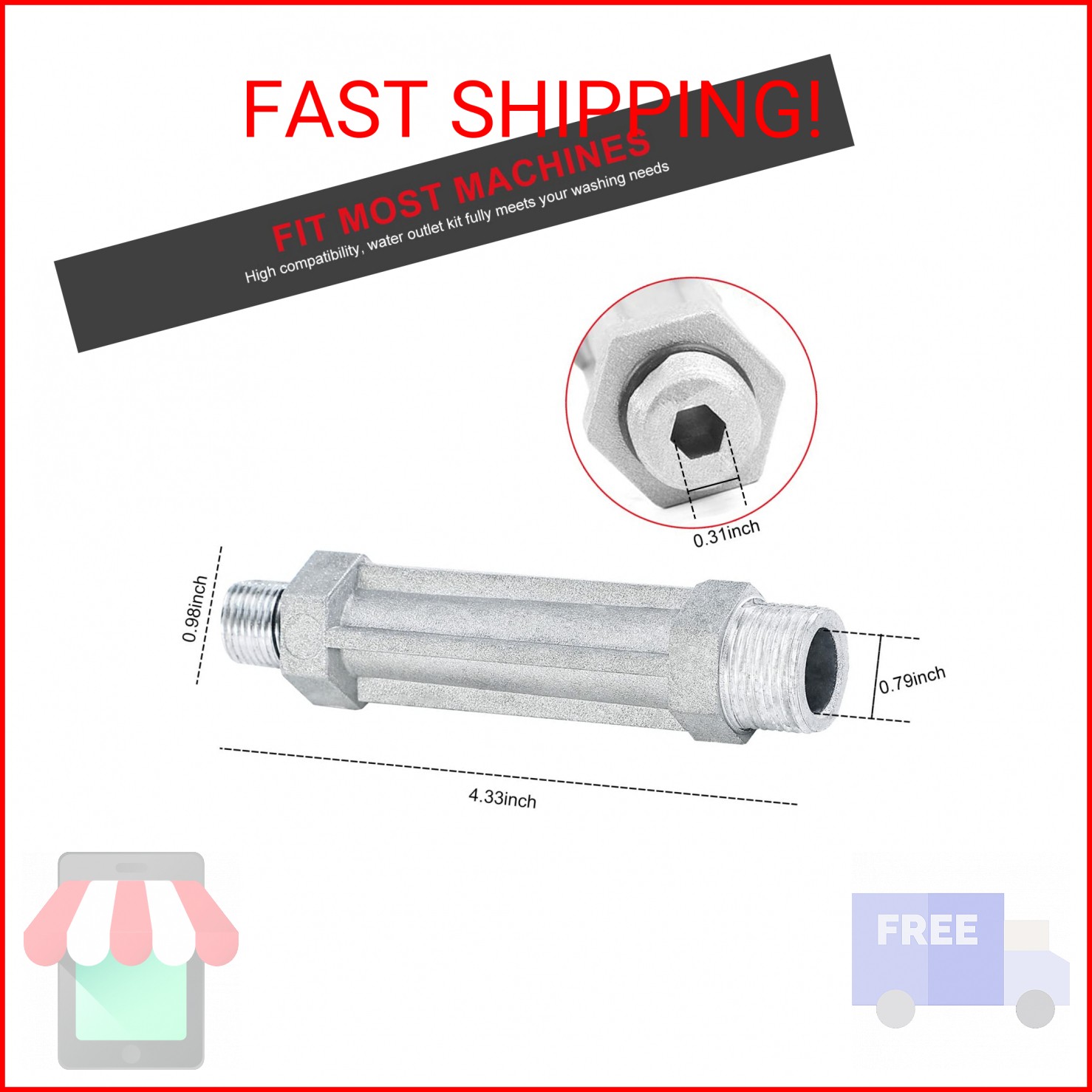 Pressure Washer Parts,Outlet Tube Replacement 201497GS 190589GS 190634GS for Cra