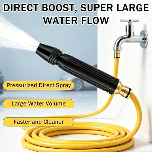 2 PCS High-Pressure Car Wash Water Gun with Booster Nozzle – Adjustable Spray